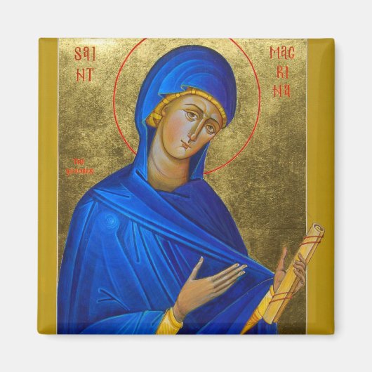 St Macrina - Das junge orthodoxe Icon Magnet (Vorne)