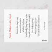 St. Makarios-Gebetskarte Postkarte (Rückseite)