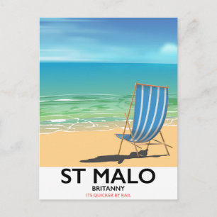 St Malo, Bretagne-Poster Postkarte