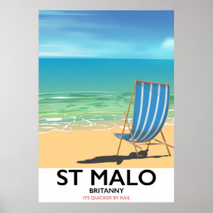 St Malo, Britanny Beach Poster