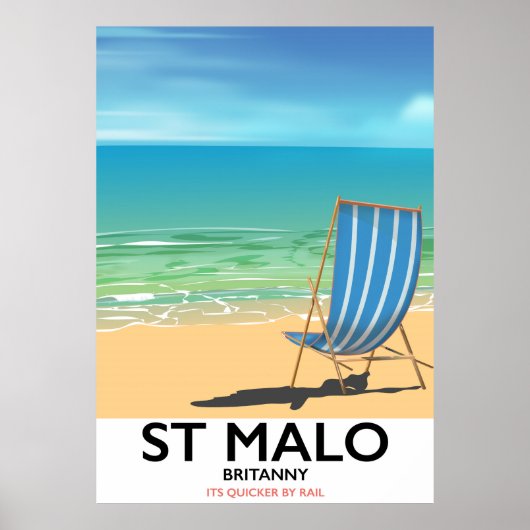 St Malo, Britanny Beach Poster (Vorne)