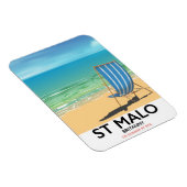St Malo, Britanny Beach Poster Magnet (Rechte Seite)