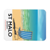 St Malo, Britanny Beach Poster Magnet (Horizontal)