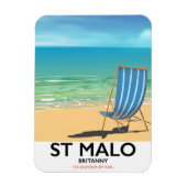 St Malo, Britanny Beach Poster Magnet (Vertikal)