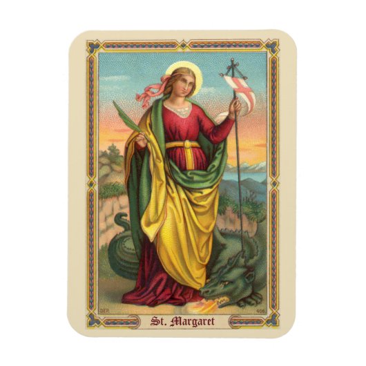 St. Margaret mit dem Banner Drache und Auferstehun Magnet (Vertikal)