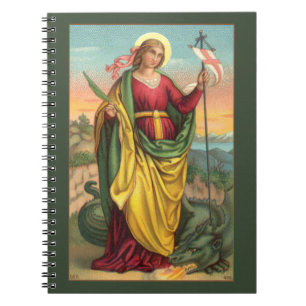 St. Margaret mit dem Banner Drache und Auferstehun Notizblock