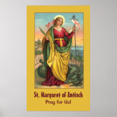 St. Margaret mit dem Banner Drache und Auferstehun Poster (Vorne)