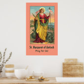 St. Margaret mit dem Banner Drache und Auferstehun Poster (Küche)