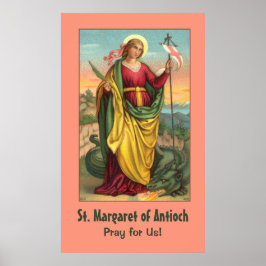 St. Margaret mit dem Banner Drache und Auferstehun Poster