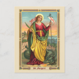 St. Margaret mit dem Banner Drache und Auferstehun Postkarte