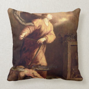 St Margaret neben dem besiegten Teufel (Platte) Kissen