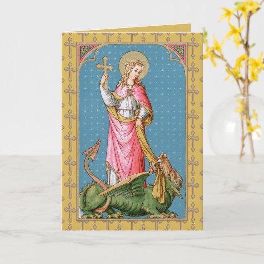St. Margaret of Antioch (SAU 038) Blank Greeting Karte (Gelbe Blume)