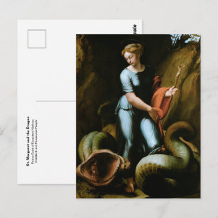 St. Margaret Römisch-katholische Patronin von Postkarte
