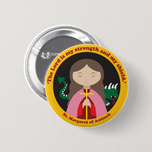St. Margaret von Antioch Button (Vorne & Hinten)
