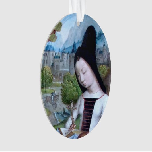 St. Margaret von Antioch (Detail; M 070) Acryl Ornament (Vorderseite)