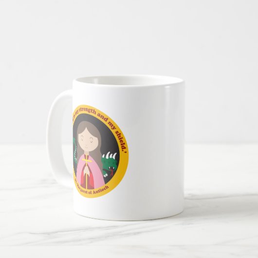 St. Margaret von Antioch Kaffeetasse (Vorderseite Links)