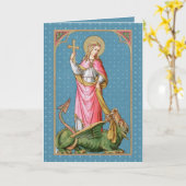 St. Margaret von Antioch (SAU 038) Blank Gruß Karte (Gelbe Blume)