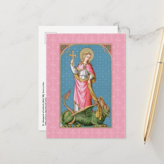 St. Margaret von Antioch (SAU 038) Postkarte (Vorderseite/Rückseite Beispiel)