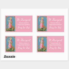 St. Margaret von Antioch (SAU 038) Rechteckiger Aufkleber