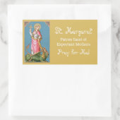 St. Margaret von Antioch (SAU 038) Rechteckiger Aufkleber (Tasche)