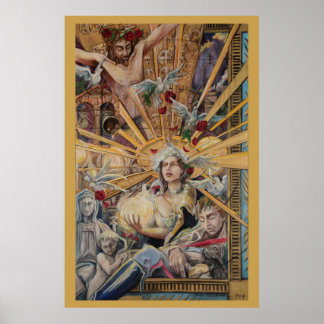 St. Margaret von Cortona durch Stan Mullins Poster