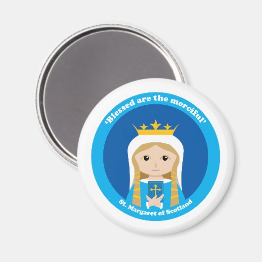 St. Margaret von Schottland Magnet (Vorderseite/Rückseite)