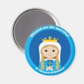 St. Margaret von Schottland Magnet (Vorderseite/Rückseite)