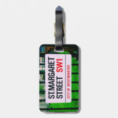St- Margaretstraße - die City of Westminster Gepäckanhänger (Rückseite vertikal)