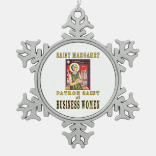 ST. MARGARTE SCHNEEFLOCKEN Zinn-Ornament