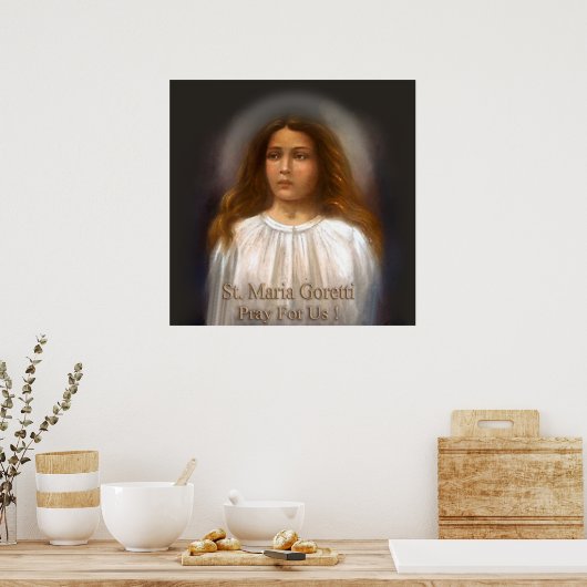 St. Maria Goretti betet für uns. Poster (Küche)