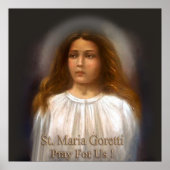 St. Maria Goretti betet für uns. Poster (Vorne)