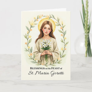 St. Maria Goretti Festtag Segeln Lilies Karte