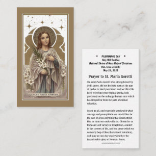 ST. MARIA GORETTI PARISH PILGRIMAGE HOLY CARDS BEGLEITKARTE