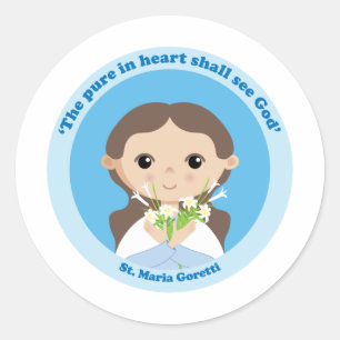 St. Maria Goretti Runder Aufkleber