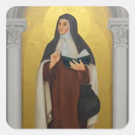 St. Maria Maravillas de Jesus Carmelite Nun Quadratischer Aufkleber