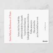 St. Maria von Paris Postkarte (Rückseite)