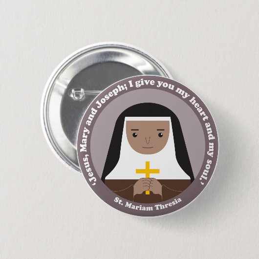 St. Mariam Thresia Button (Vorne & Hinten)