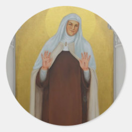 St. Mariam von Jesus Crucified Carmelite Nun Runder Aufkleber