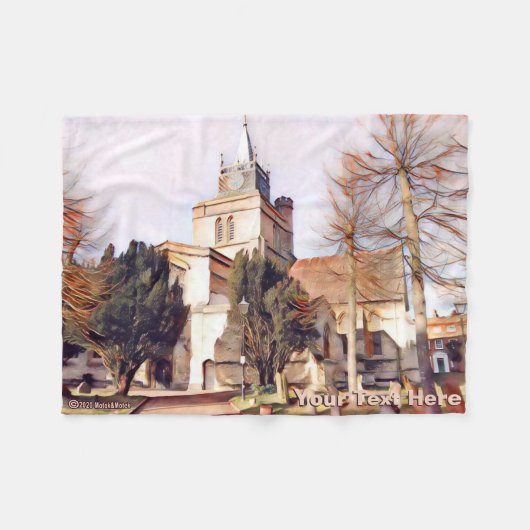 St. Marienkirche - Aylesbury Fleecedecke (Vorderseite (Horizontal))