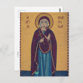 St. Marina von Antioch Orthodox Christliches Symbo Postkarte (Vorne/Hinten)