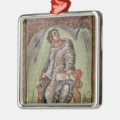St Mark an seinem Schreibtisch Ornament Aus Metall (Links)
