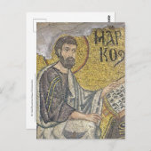 St. Mark Byzantine Mosaic Orthodox Icon Postkarte (Vorne/Hinten)