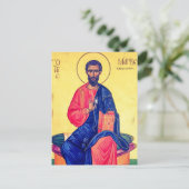 St. Mark Orthodox Christliches Symbol Postkarte (Stehend Vorderseite)
