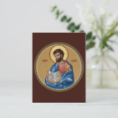St. Mark Prayer Card Postkarte (Stehend Vorderseite)