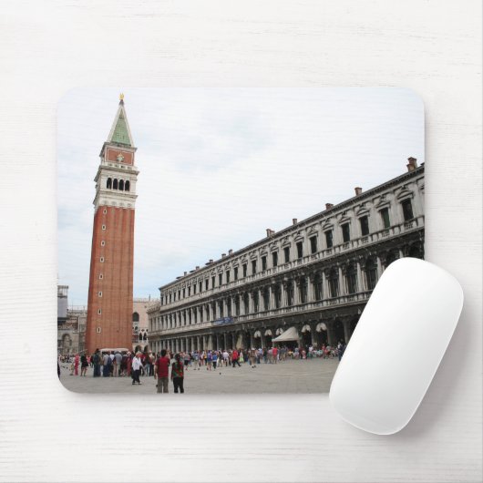 St Mark Quadrat in Venedig, Italien Mousepad (Mit Mouse)