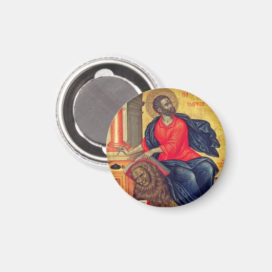 St. Mark - von Tzanes Emmanuel (1657) Magnet (Vorderseite/Rückseite)