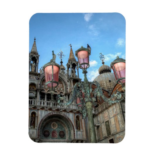 St. Marks and Lamp, Venedig, Italien Magnet (Vertikal)