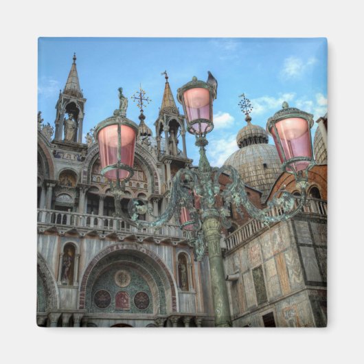 St. Marks and Lamp, Venedig, Italien Magnet (Vorne)