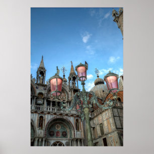 St. Marks and Lamp, Venedig, Italien Poster