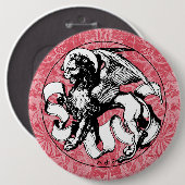 St. Mark's Emblem Winged Lion Button (Vorne & Hinten)